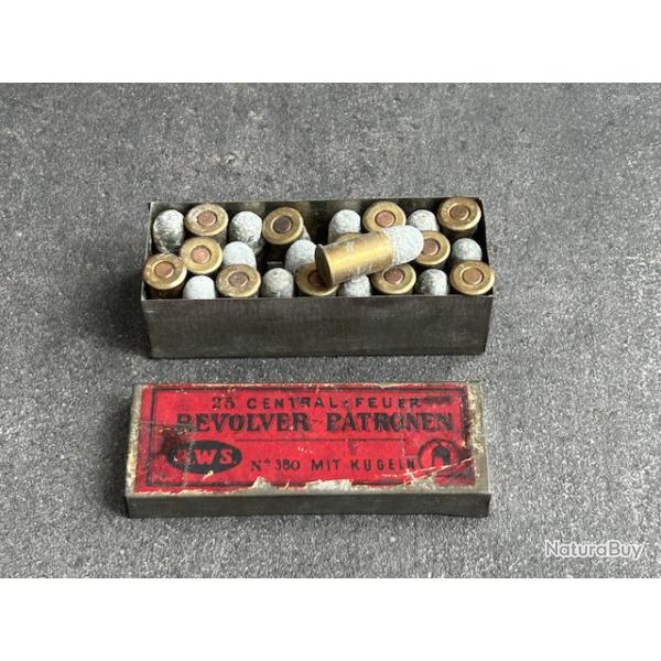 Boite de 25 cartouches .380 pour revolver Bull Dog - Pour collection