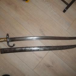 BAIONNETTE CHASSEPOT MODELE 1866 MANUFACTURE IMPERIALE DE MUTZIG