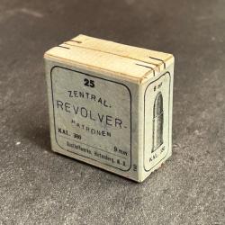 TRES BELLE Boite de 25 cartouches .380 Bull Dog - Jamais ouverte encore scell&eacute;e - Pour collection