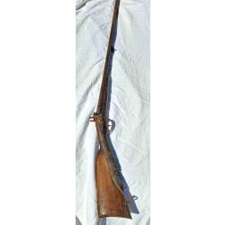 Fusil &agrave;  percussion ancien Damas Anglais calibre 16