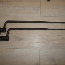 2 BAIONNETTES A DOUILLE MODELE AN IX (1801)