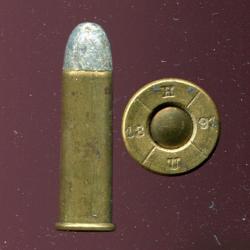 11.3 X 36 R Gasser Mle 1870 - production militaire Hirtenberger Autriche - marquage : 18/H/91/II/