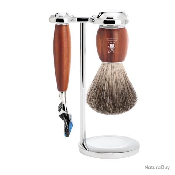 Set de rasage 3 pi�ces Muhle Vivo fusion bois de prunier