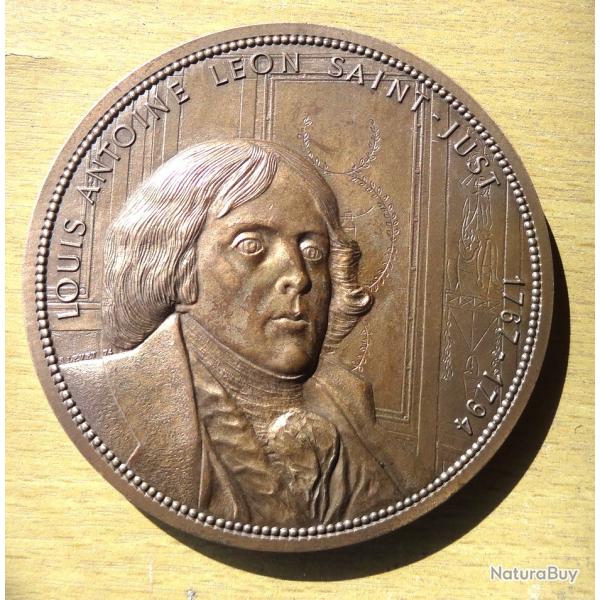 Grande m�daille bronze - SAINT-JUST 1767-1794