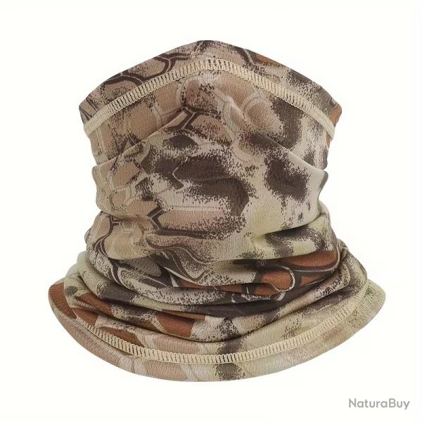 Cache-Cou Camouflage Python Desert Unisexe Respirant Polyester