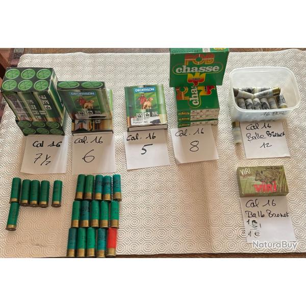 Lot cartouches calibre 16