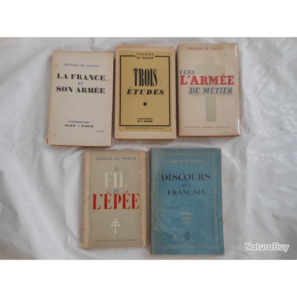 cinq ouvrages du g�n�ral de Gaulle