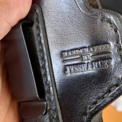 HOLSTER GLOCK 17 EN CUIR - FAIT MAIN JYSSHARLEY