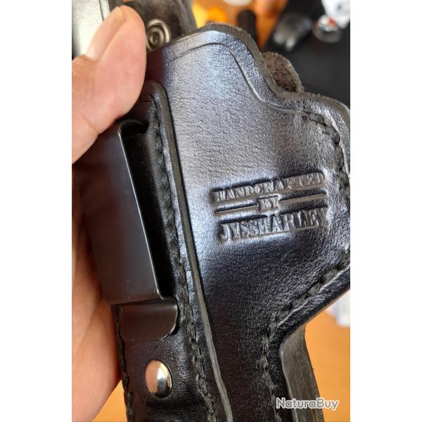 HOLSTER GLOCK 17 EN CUIR - FAIT MAIN JYSSHARLEY