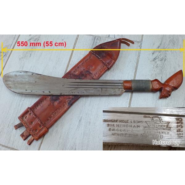 poignard Coupe Coupe de ROBERT MCLE et SGNS fourreau cuir TRINIDAD. N� B335 Anglais