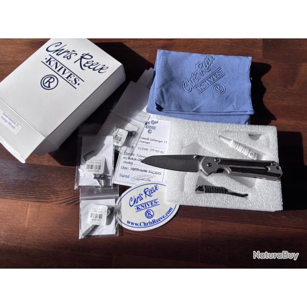 Chris Reeve Small Sebenza 21 Insingo, Black Micarta