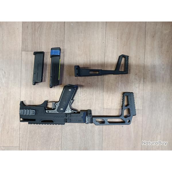 M1911 Strike Warrior Tokyo Marui GBB + kit carabine impression 3D