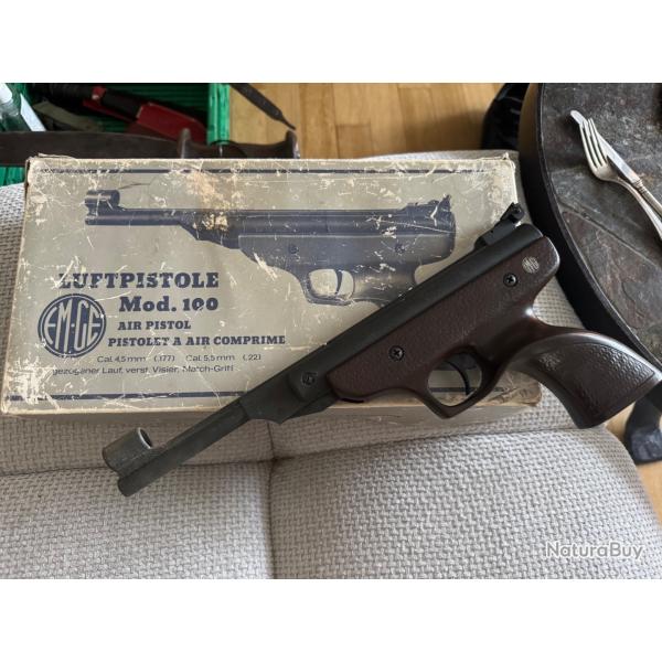Rare Pistolet � air comprim� EMGE mod�le 100