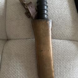 Poignard de scaphandrier russe ann&eacute;es 60 avec &eacute;tui laiton original