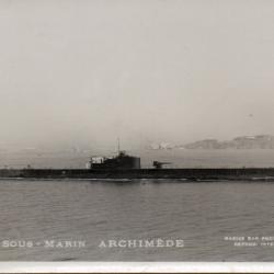 Carte postale Sous-Marin Archim&egrave;de N&deg;8037