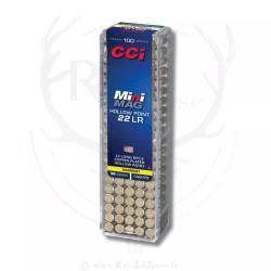 100 balles MINI MAG HP Cal. 22LR 36GRS Cci
