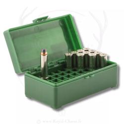 Bo&icirc;te rangement 50 munitions Cal. 357 Magnum MEGALINE