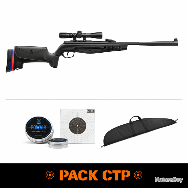 Carabine � air Stoeger RX3 Tac synth�tique hausse + guidon Cal.4.5 - PACKCTP