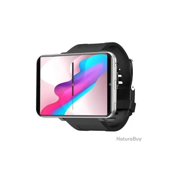 Montre Connect�e 4G Android GPS WiFi Double Cam�ra 2080mAh Appels Smartwatch Mixte 3GB 32GB Silver