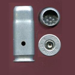 .45 ACP &agrave; grenaille - long &eacute;tui aluminium - marquage : CCI N R  45 AUTO