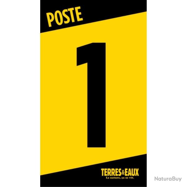 NUMERO DE POSTE BATTUE JAUNE - 