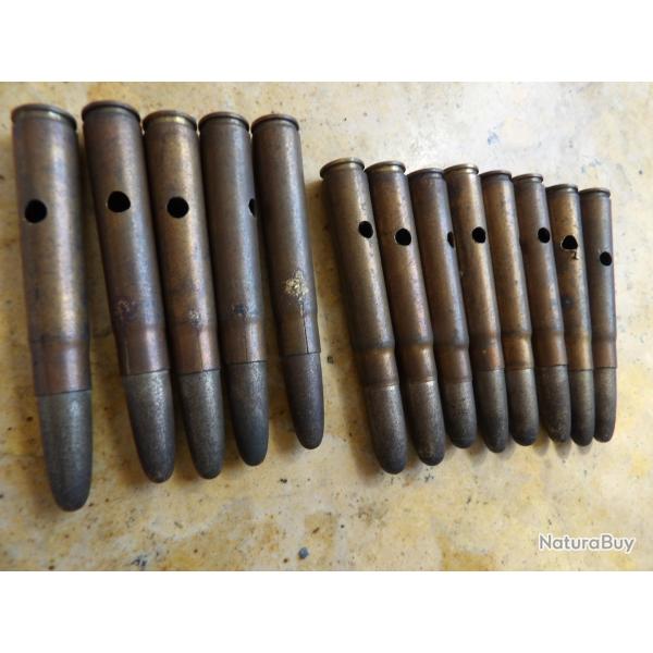 9,3x57 Mauser  Mannlicher A ou E ogive nickel K  DWM K  49 1 E / A neutralis�e perc�e percut�es