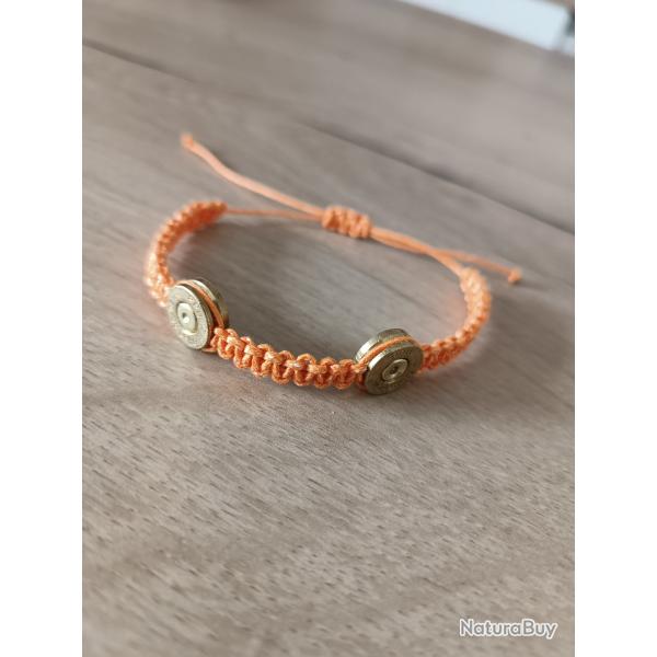 Bracelet macram� orange - douille 30-06
