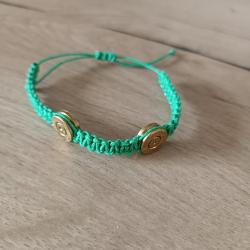 Bracelet macram&eacute; vert - douille 30-06