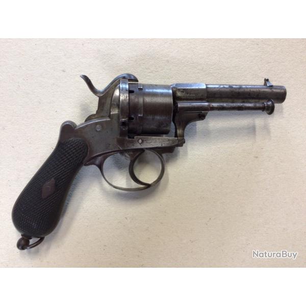 Revolver � broche type Lefaucheux XIX si�cle cal 9 mm
