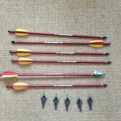 traits d'arbal&egrave;te skorpion 16" alu et pointes de chasse