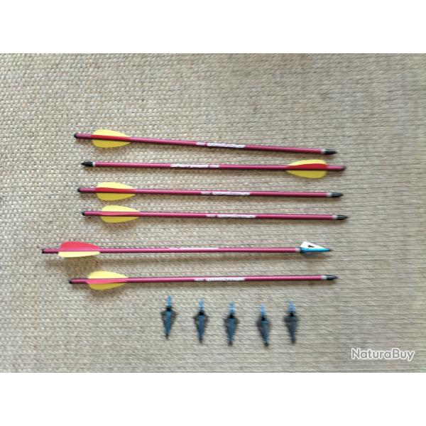 traits d'arbal�te skorpion 16" alu et pointes de chasse