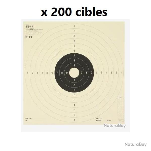 200 Cibles C50 centre Blanc
