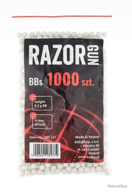 THE REPLICANT - 1000 Billes Airsoft 6mm 0.20g Blanches Haute Précision - Qualité Premium Pour Répliques