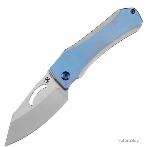 Couteau Kansept Loki Blue Titanium Lame Acier CPM-S35VN Manche Titane Framelock K1058A2