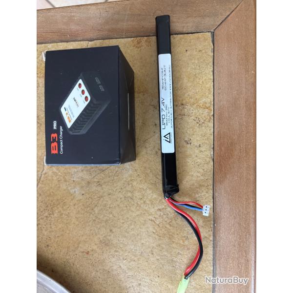 Batterie + chargeur LIPO 7,4 V 1200MAH