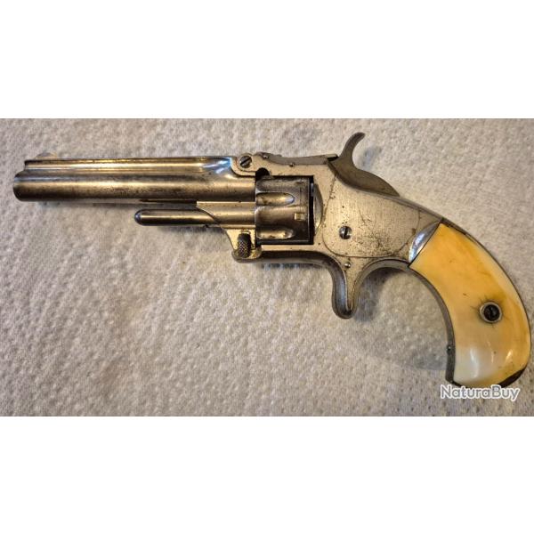 Revolver SMITH & WESSON N�1 3RD ISSUE.22 short annulaire tr�s bon �tat d'origine
