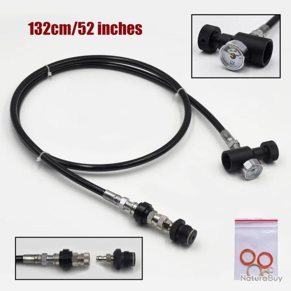 Rallonge HPA 1m3 avec manom�tre, Quick connect, Vis on/off et joint de rechange