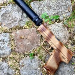 RARE PISTOLET HK USP 9X19 et silencieux BRUGER ET THOMET IMPULS IIA des forces sp&eacute;ciales fran&ccedil;aises