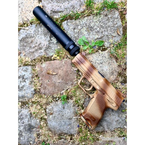 RARE PISTOLET HK USP 9X19 et silencieux BRUGER ET THOMET IMPULS IIA des forces sp�ciales fran�aises