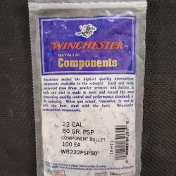 BALLES WINCHESTER CAL .22 50GR SOFT POINT /100