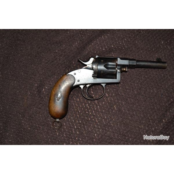 Reichrevolver mod�le 1883 superbe bronzage d'origine marquage r�giment Kurassier guerre 14-18