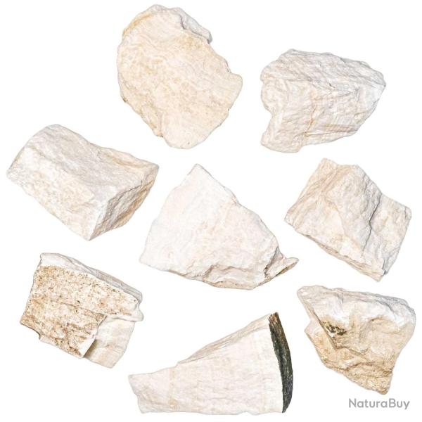 Pierres brutes aragonite blanche - 4 � 5 cm - Lot de 3