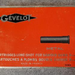 GEVELOT Boite de 50 cartouches  munitions 9mm &agrave; plombs double charge