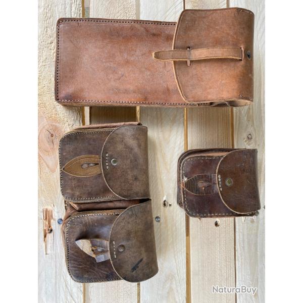 Lot cartouchi�res fran�aise en cuir vantage military
