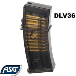 ASG 15263 Chargeur ASG DLV36 Low Cap 48 Billes - Transparent Fum&eacute; (G36 AEG