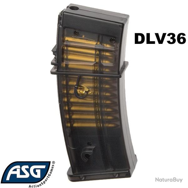 ASG 15263 Chargeur ASG DLV36 Low Cap 48 Billes - Transparent Fum� (G36 AEG