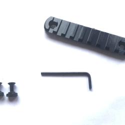 Rail picatinny: M-LOK 9, aluminium &agrave; bords arrondis