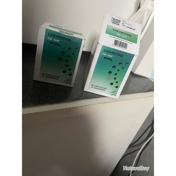 Cartouche 12/67 SAPL chevrotine