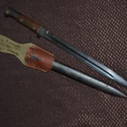 ba&iuml;onnette mauser allemande DOT 43 fabrication tch&egrave;que occup&eacute;e waffenwerkbr&uuml;n porte-fourreau