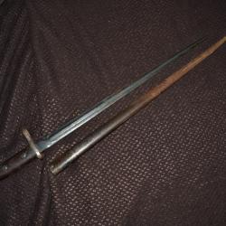 ba&iuml;onnette mauser belge pour fusil 1889 guerre 14-18 r&eacute;giment&eacute;e 33 &egrave;me de ligne m&ecirc;me N&deg;